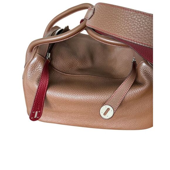 Hermes Lindy 30 Bag in Etoupe Brown Clemence Leather - Picture 10 of 10